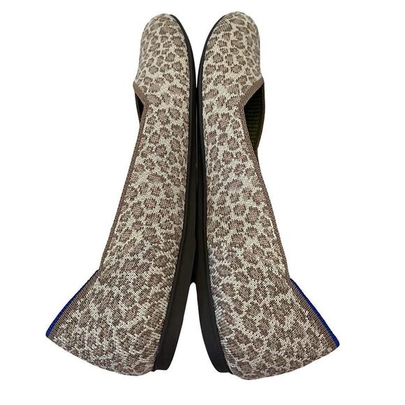 Rothy's Flat Cheetah Print Knit Slip On Shoes Size 8.5 Animal Print Machine Wash - Picture 4 of 7